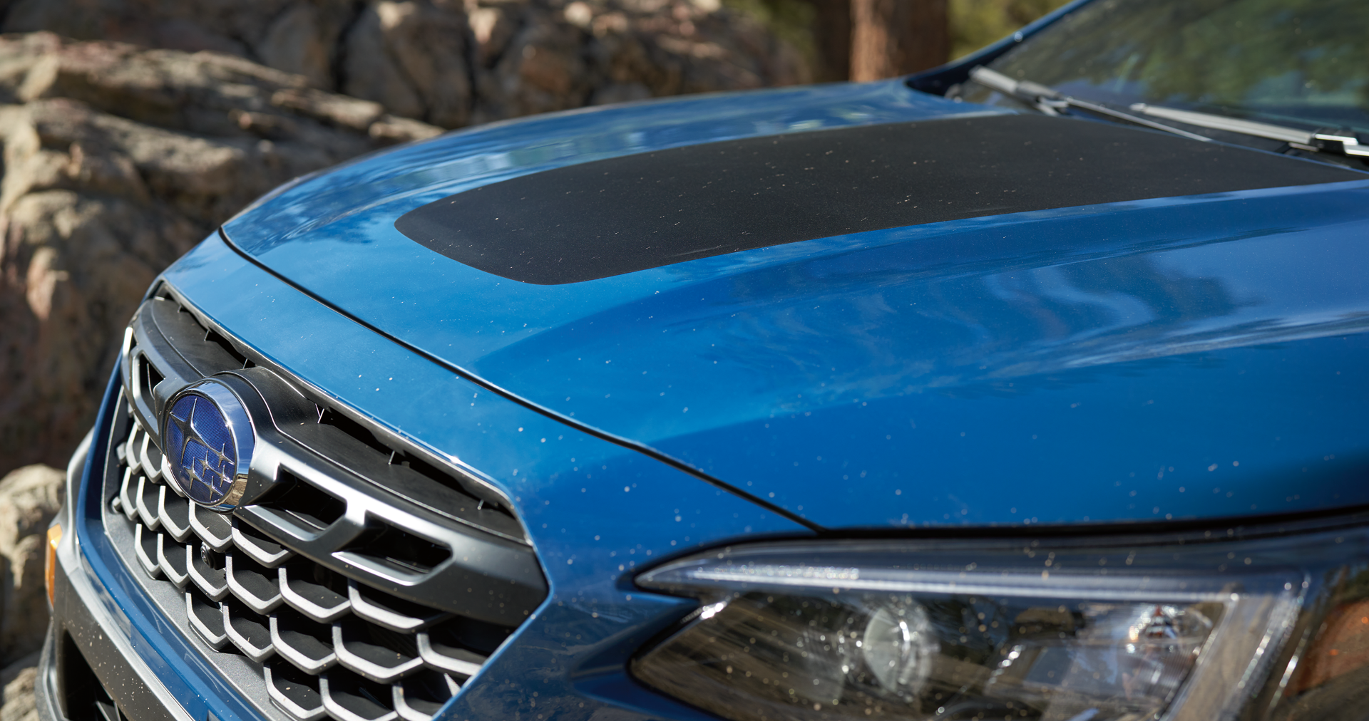 A close-up of the anti-glare hood design of the 2023 Outback Wilderness. | Goldstein Subaru in Colonie NY