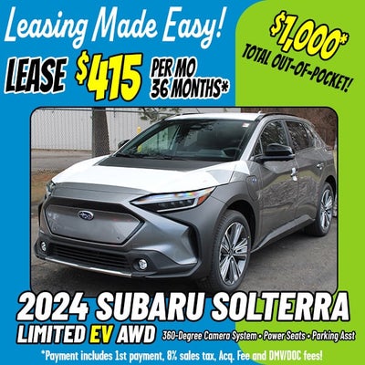 $415 Per Month for a New 2024 Subaru Solterra Limited EV AWD!*
