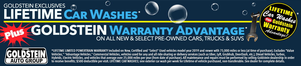 Goldstein Subaru Exclusive Lifetime Car Washes and Lifetime Limited Powertrain Warranty
