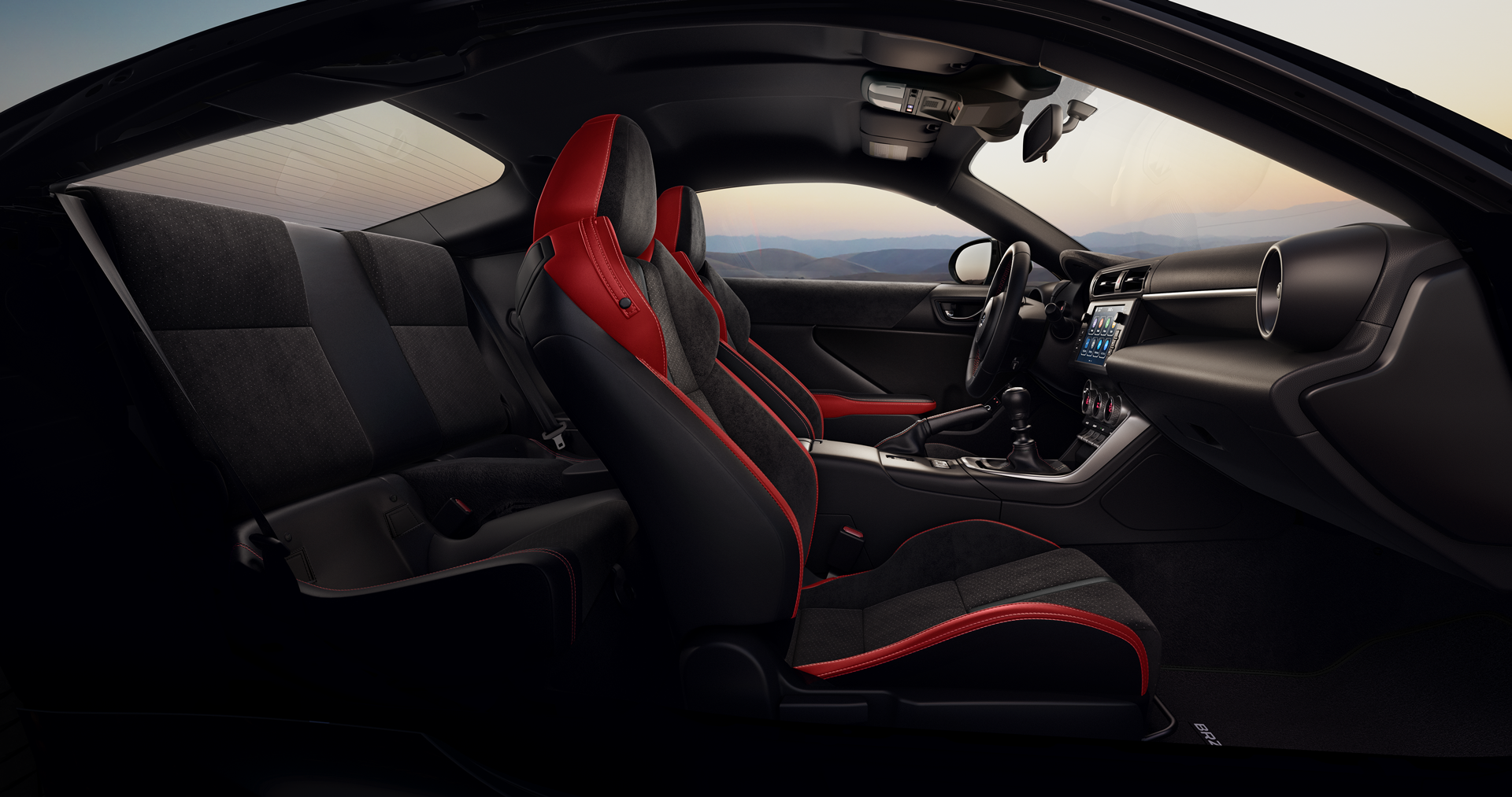2025 Subaru BRZ Limited Shown in Black/Red Ultrasuede® & Leather