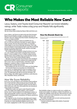 Who Makes the Most Reliable Cars | Goldstein Subaru in Colonie NY