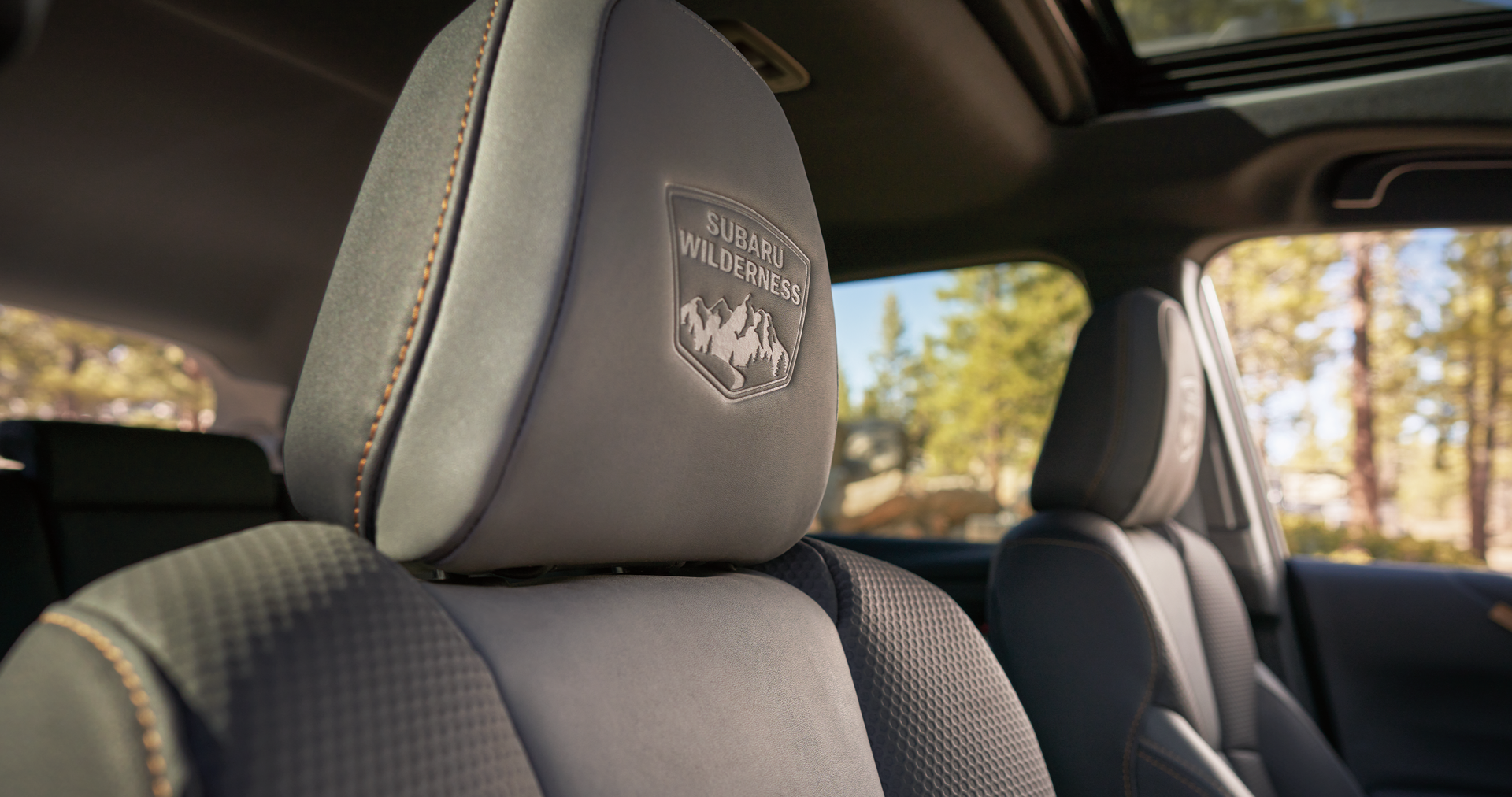 A close-up of the StarTex® water-repellent upholstery on the 2023 Outback Wilderness. | Goldstein Subaru in Colonie NY