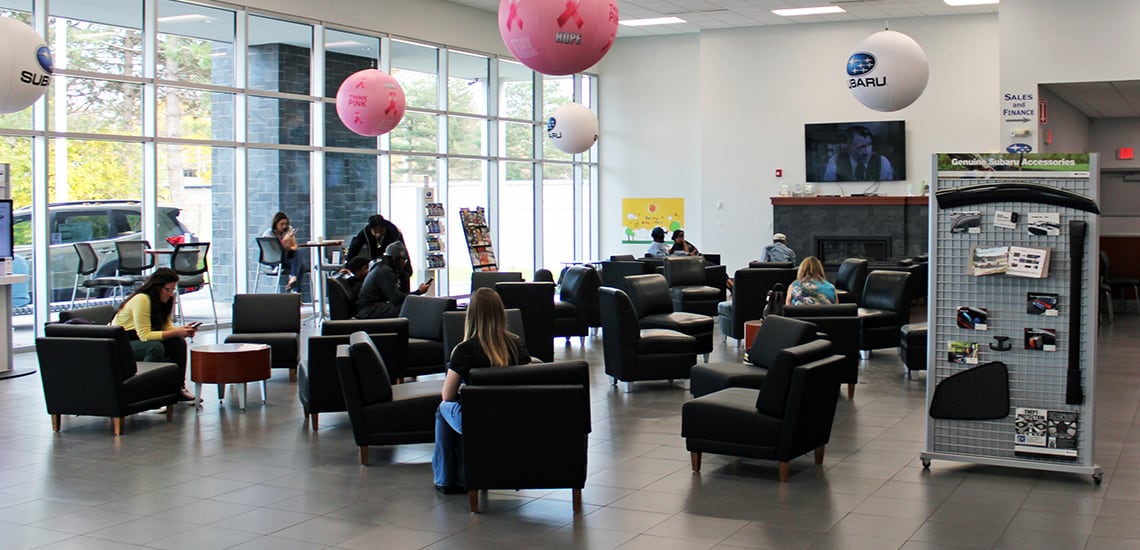 photo of Goldstein Subaru comfortable waiting area with free wifi and coffee