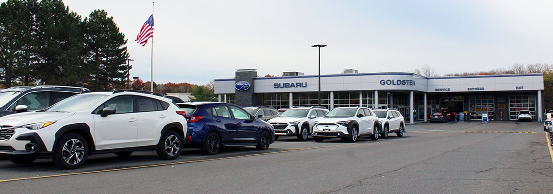 photo of Goldstein Subaru car dealership with automotive service department