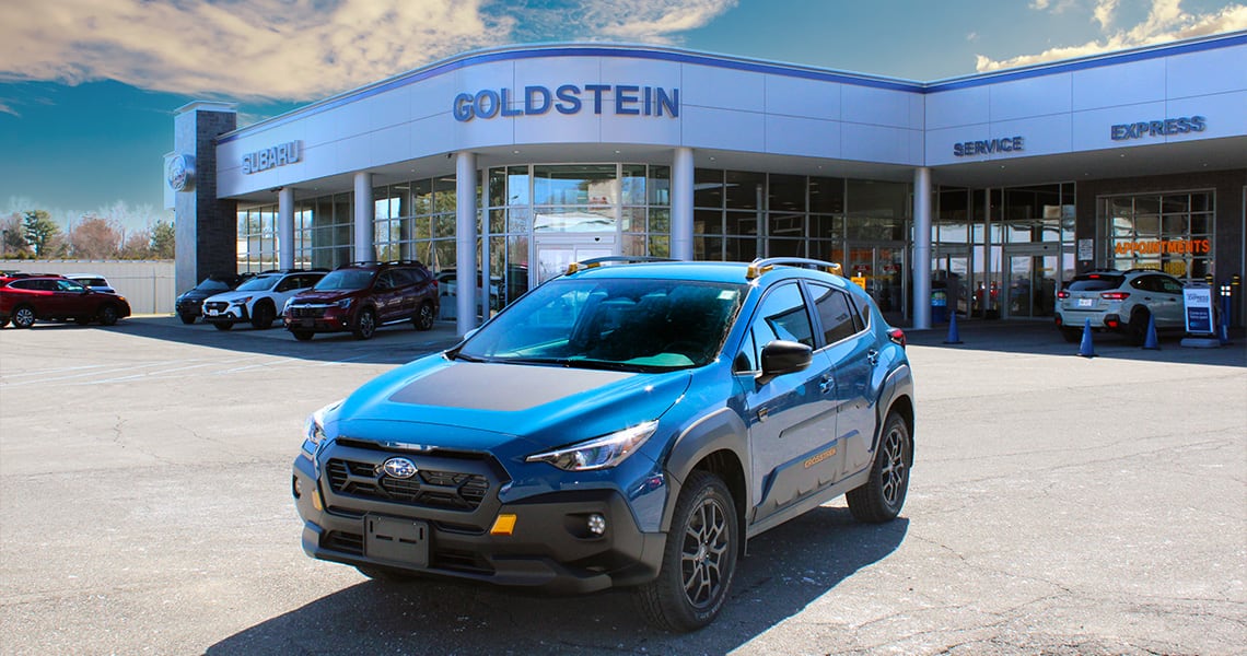 Store front of Goldstein Subaru with Subaru Forester Wilderness, 1754 Central Avenue, Albany, NY