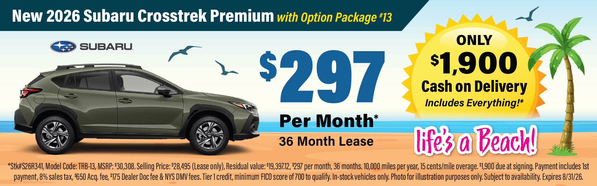 2026 Subaru Crosstrek Premium Lease