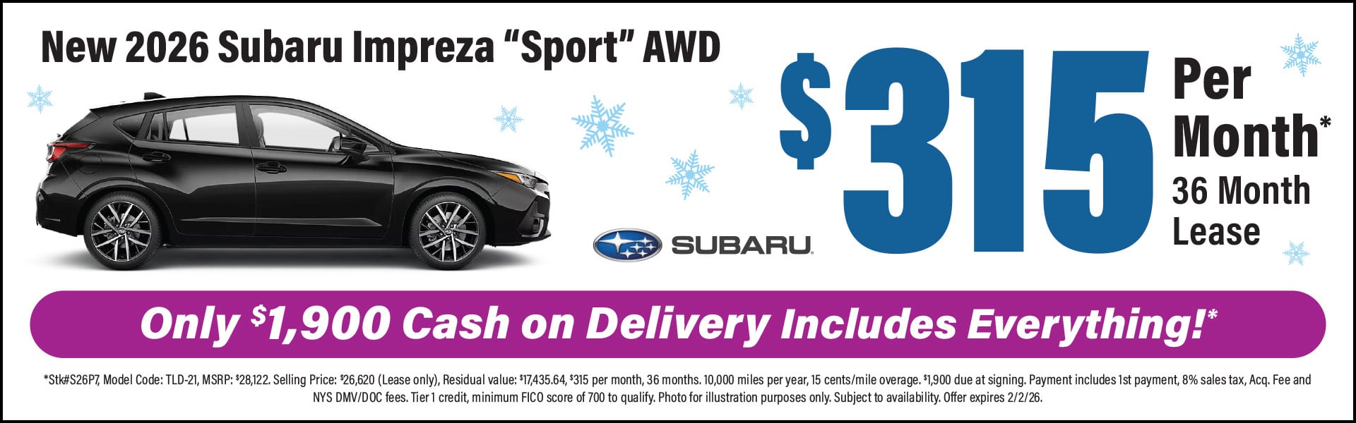 2026 Subaru Impreza Sport AWD