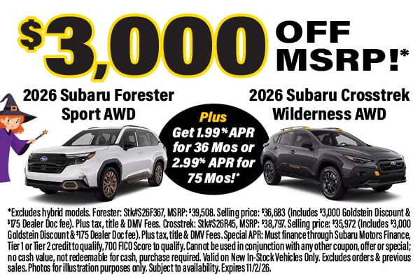 Goldstein Subaru Current Offers