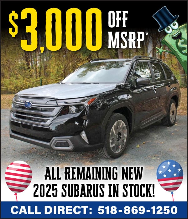 Save $3,000 Off MSRP on All Remaining New 2025 Subarus In Stock!*