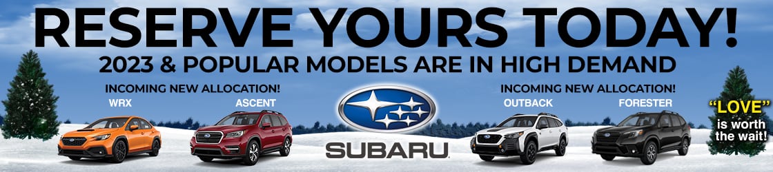 Reserve Your New 2023 Subaru Banner