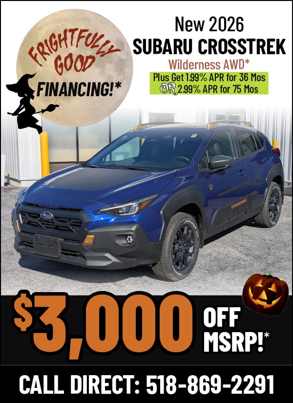 $3,000 OFF MSRP on a New 2026 Subaru Crosstrek Wilderness AWD!*