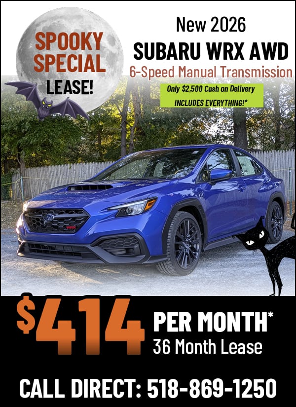 Lease a New 2026 Subaru WRX 6-Speed Manual AWD for Only $414 Per Month!*