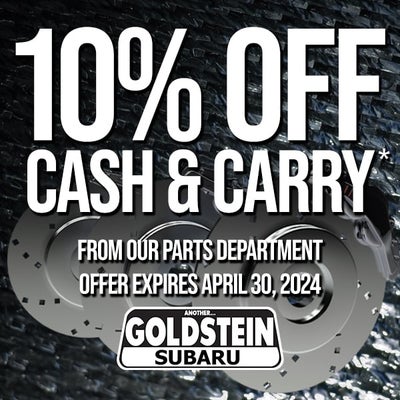 10% OFF Cash & Carry from the Parts Department!