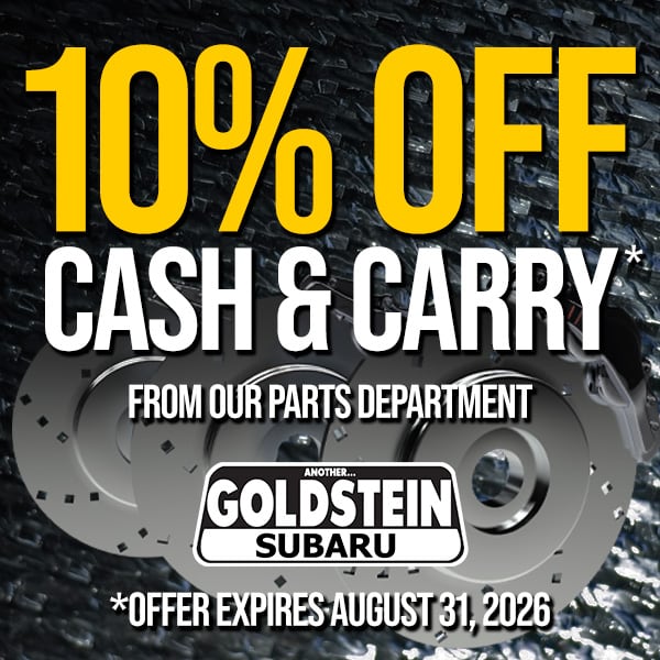 10% OFF Cash & Carry from the Parts Department!