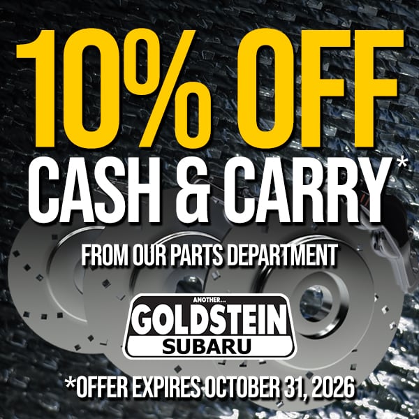 10% OFF Cash & Carry from the Parts Department!
