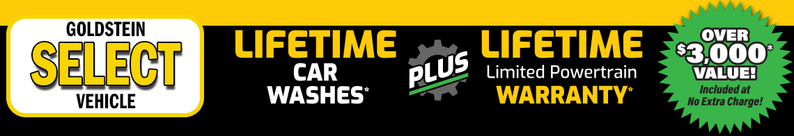 Lifetime Car Washes and Lifetime Limited Powertrain Warranty on used SELECT catgory vehicles in stock at Goldstein Subaru in Albany, NY